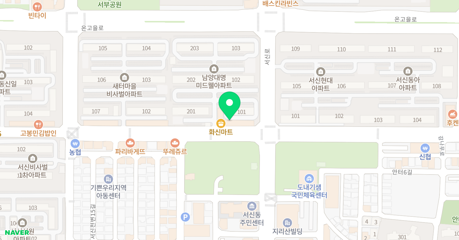 국가대표비전 태권도 위치