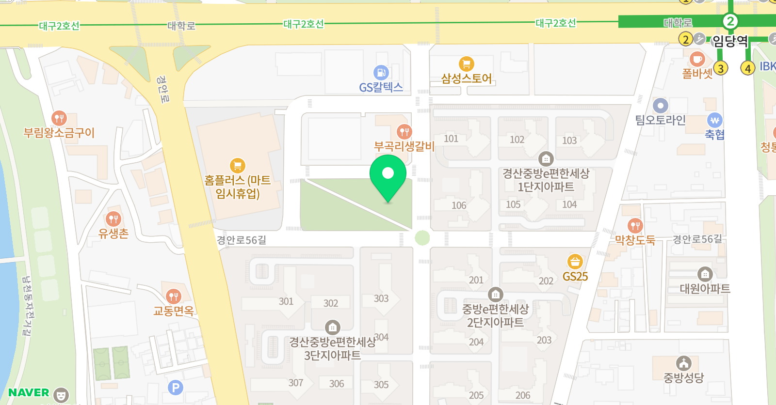 바이스앤 학원 대구 경산점 위치