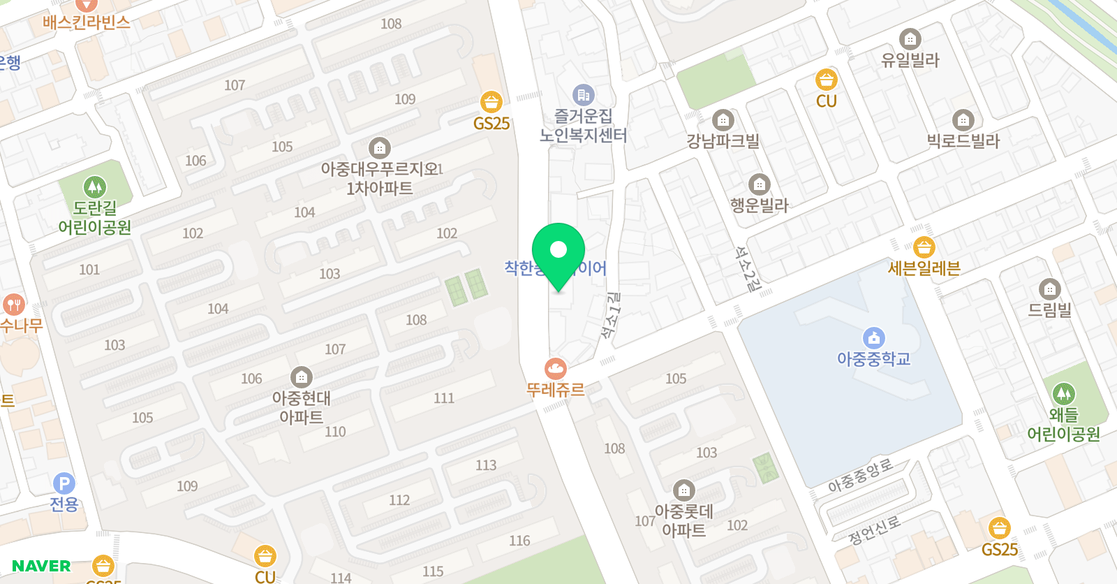 티포스 태권도장 위치
