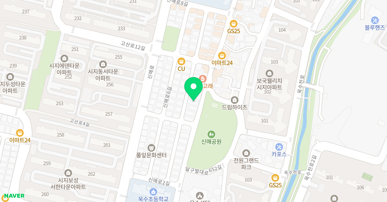 신매 오름 수학 위치