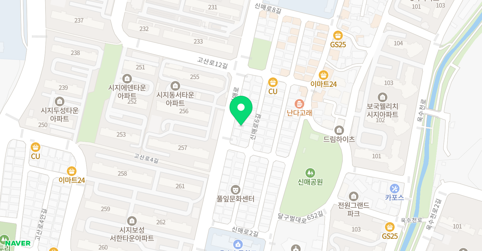 TED 영어 어학원 위치