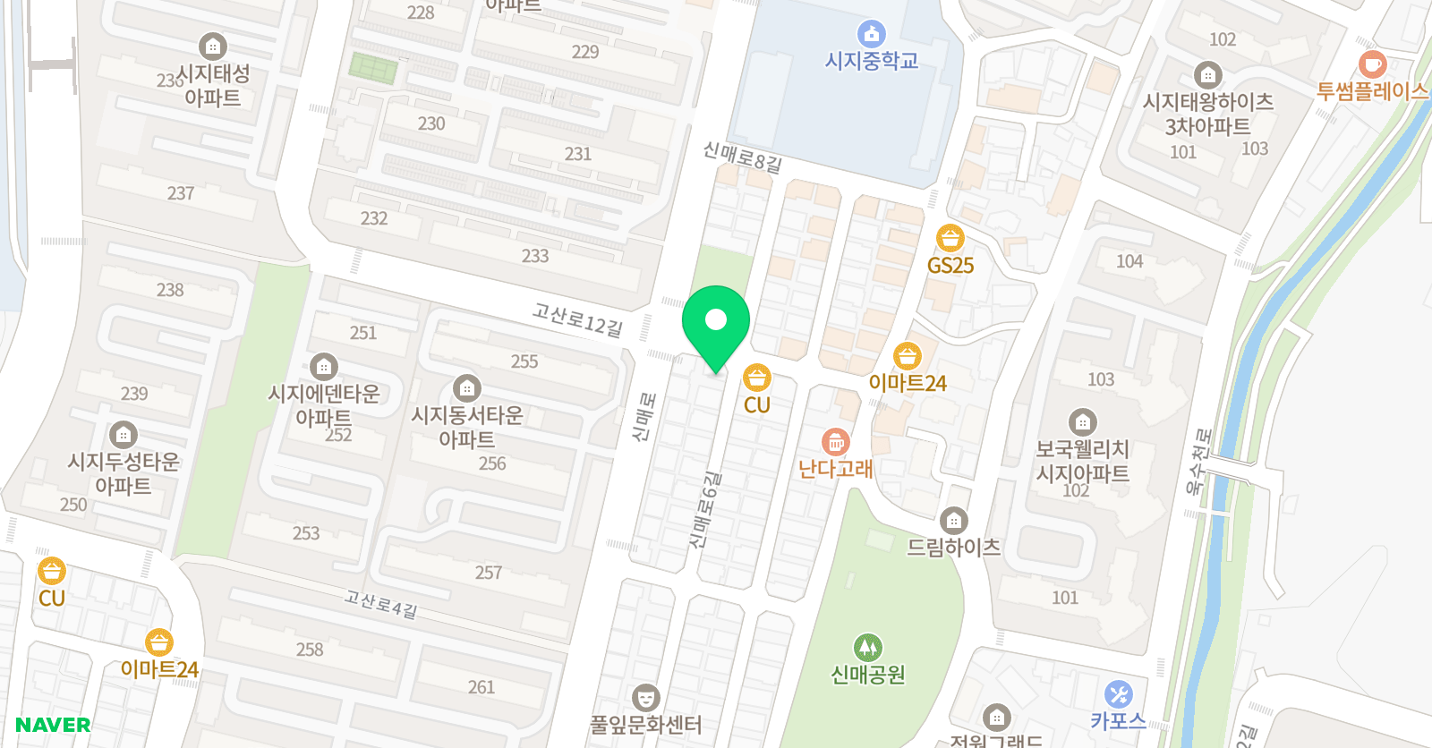 한우리 독서토론논술 신매동점 위치