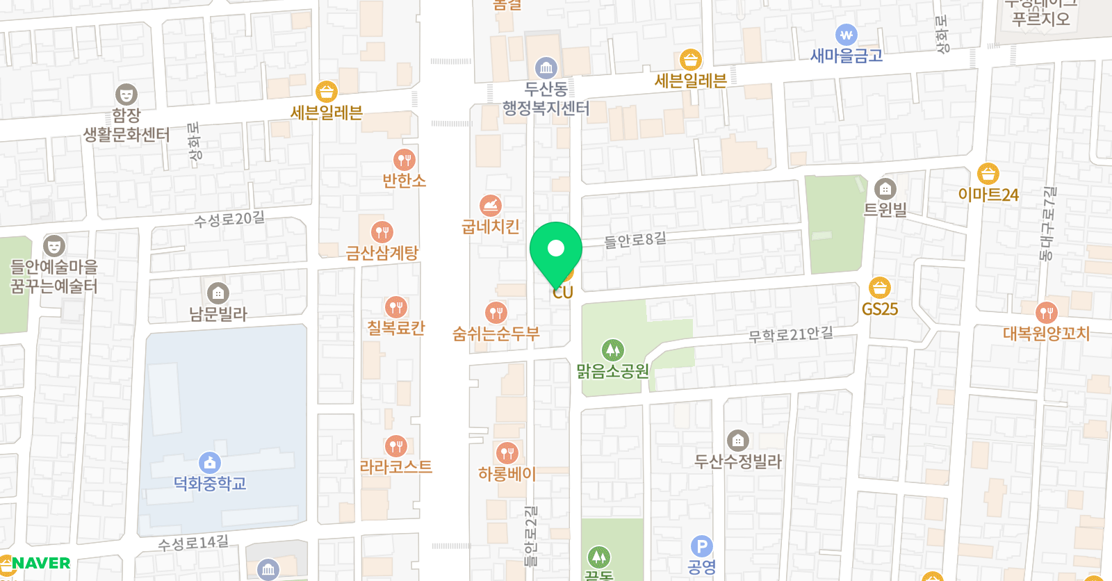 민리듬체조 아카데미 위치