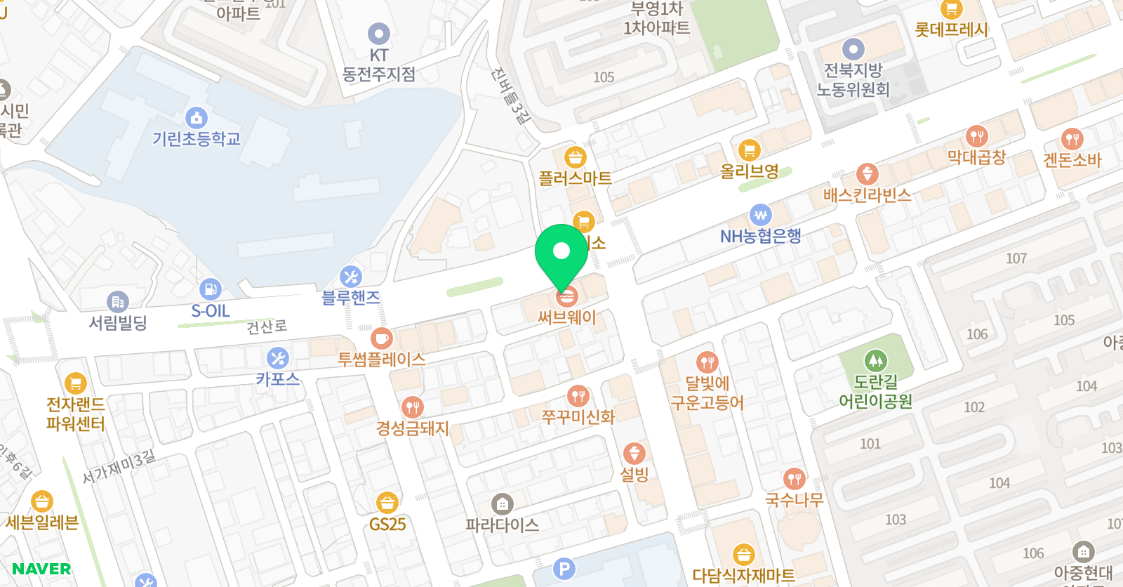MSG현인 학원 위치