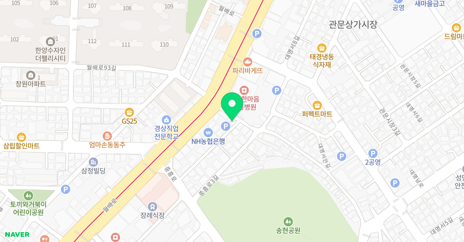 나라학원 위치