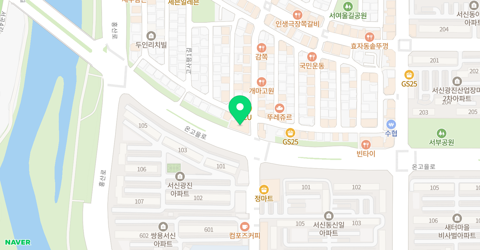A클래스 풋살클럽 서신점 위치
