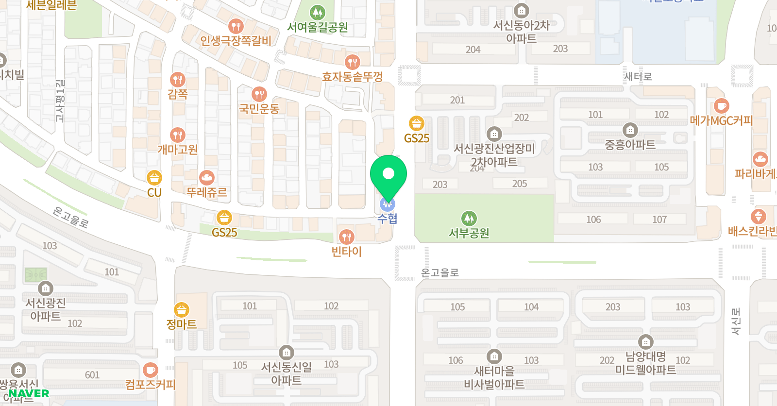 박정훈 수학학원 위치