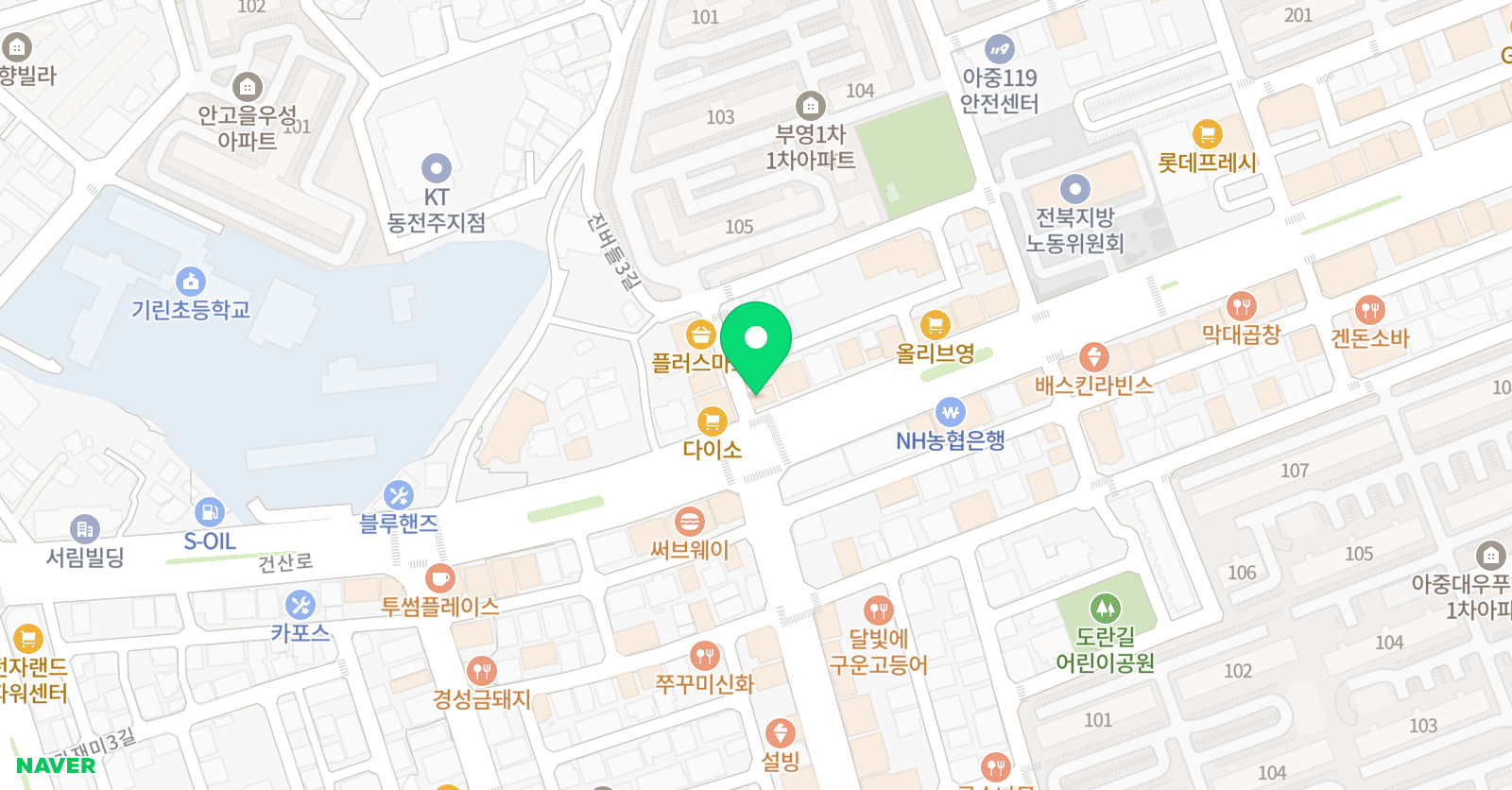코리아 태권도 위치