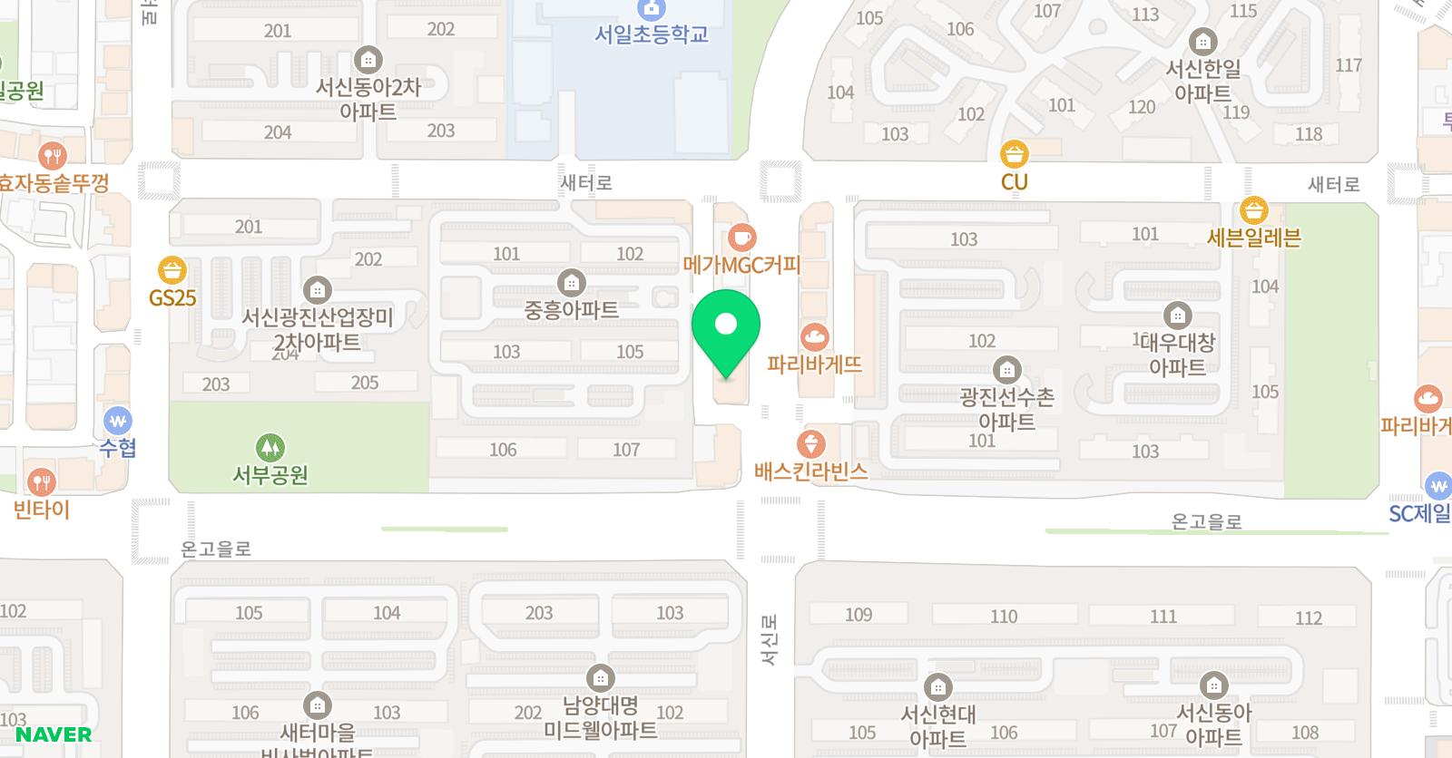 서신 설리반영어학원 위치