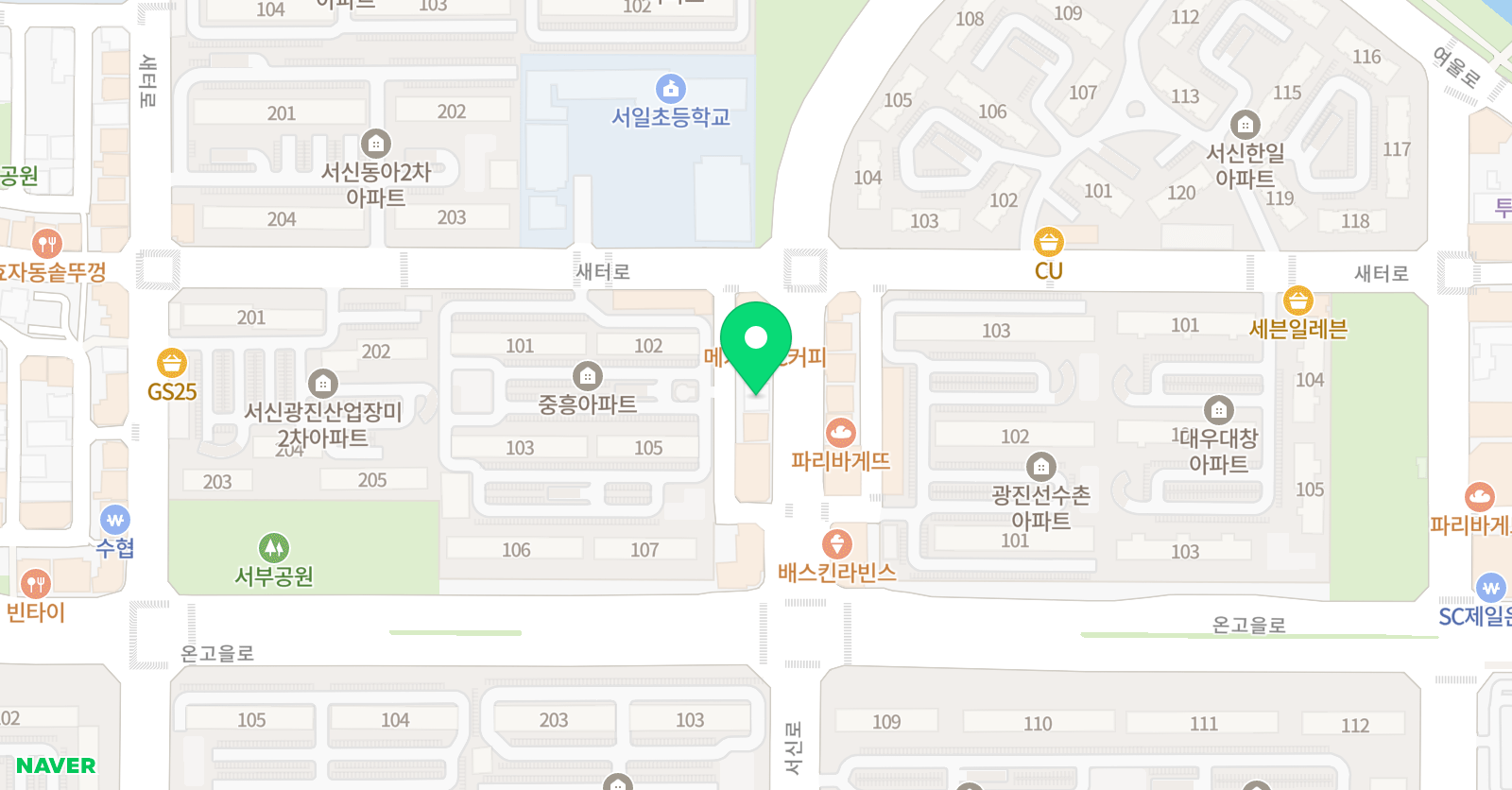 장샘수학학원 위치