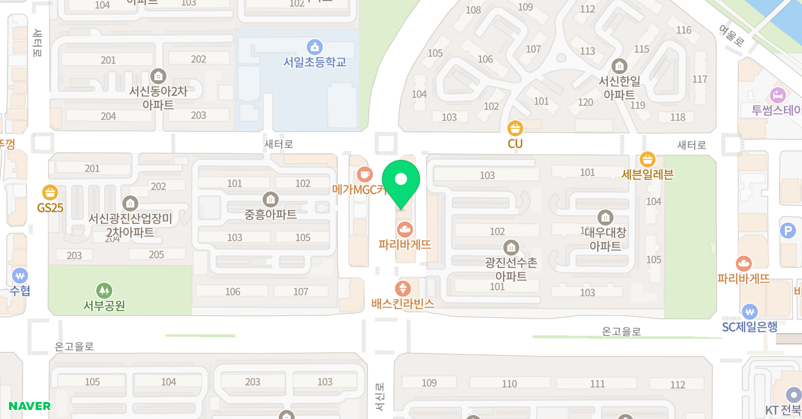 리드인 서일초 점 위치