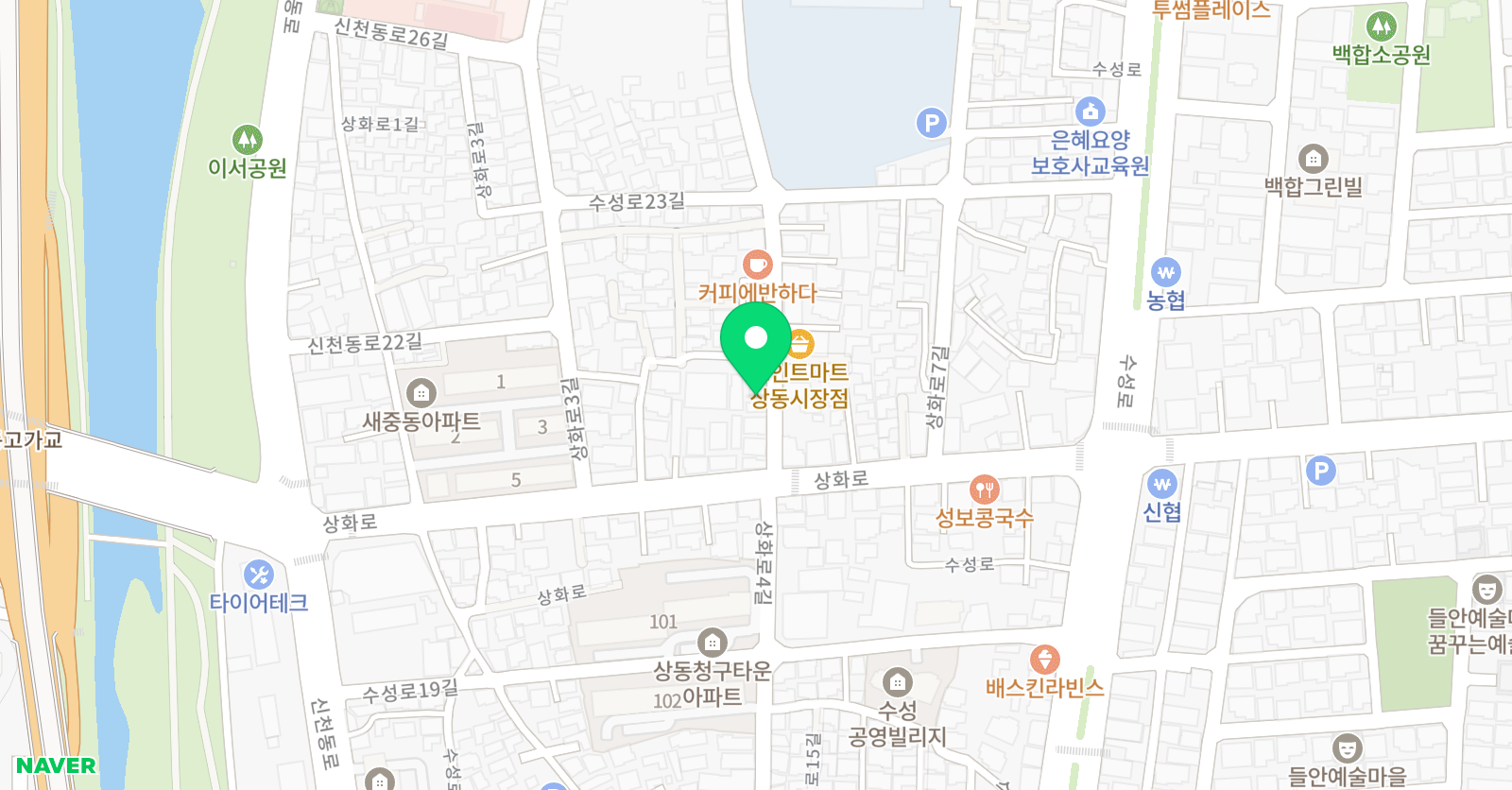 뮤엠 영어 상동캠퍼스 위치