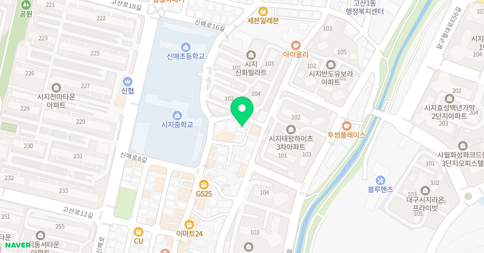 대구핑거비 음악전문입시학원 위치