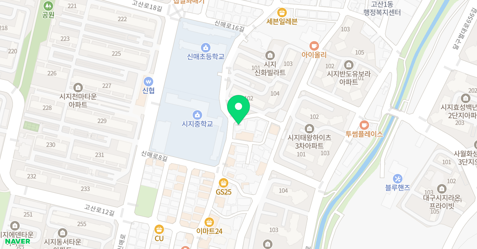 민쌤 수학학원 위치