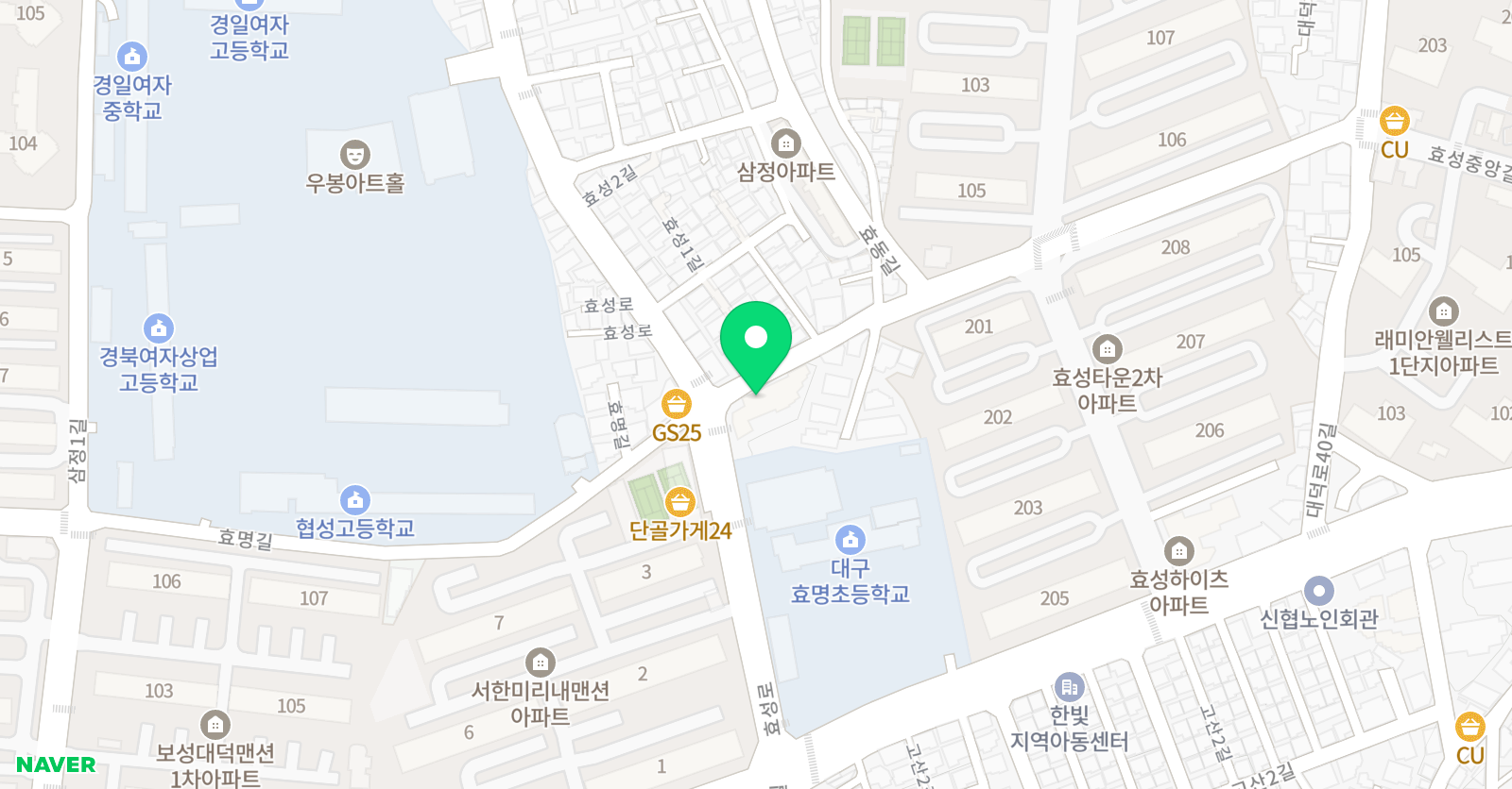기탄 사고력교실 봉덕효명점 위치