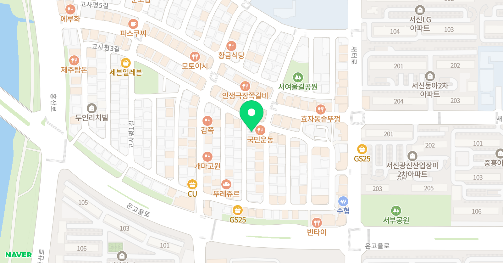 SMT 아카데미 학원 서신캠퍼스 위치