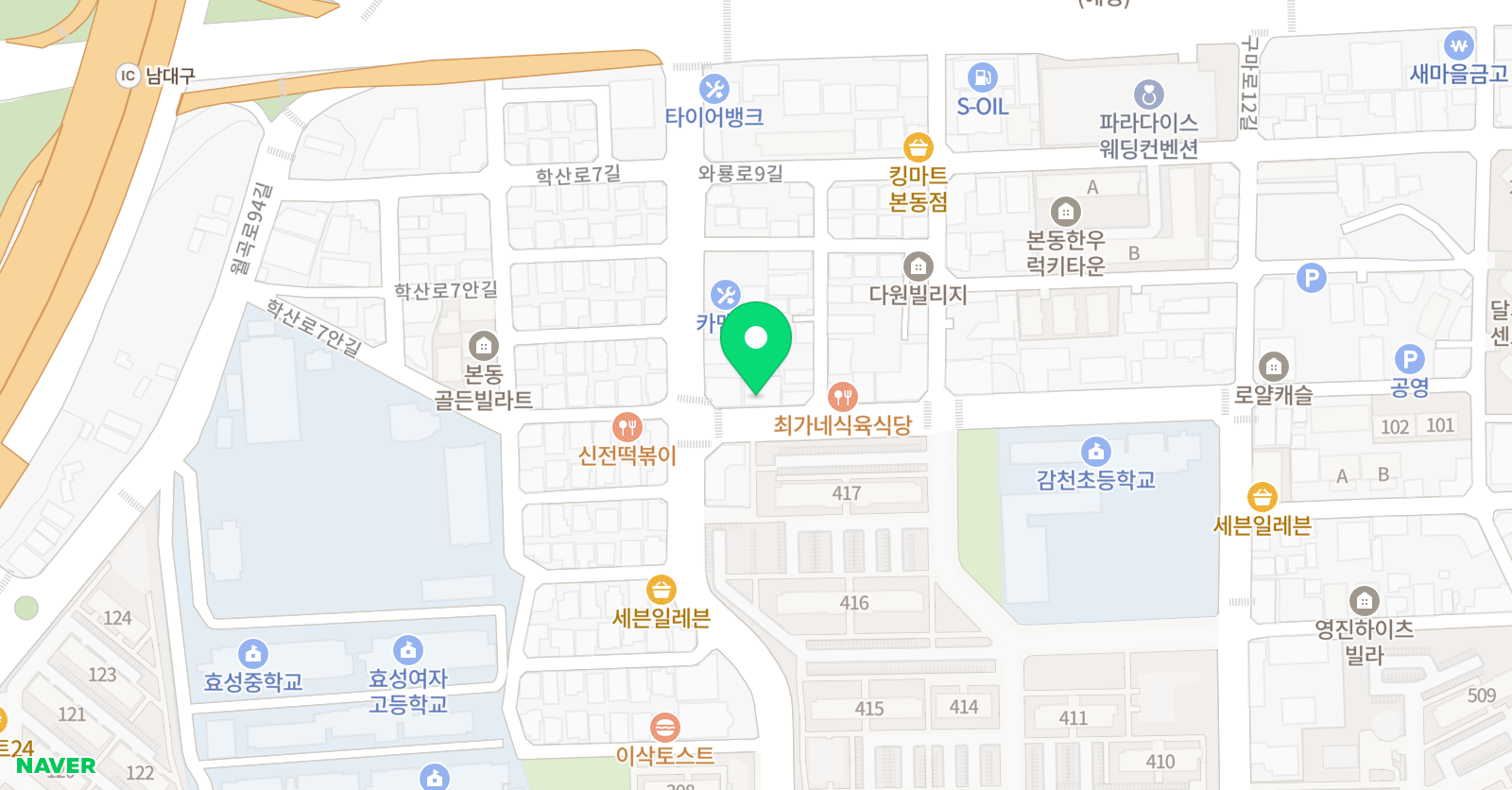월성외국어영어 교습소 위치