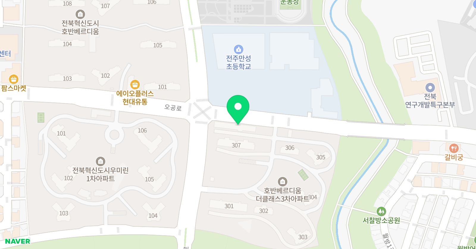 한솔플러스 수학학원 혁신만성교습소 위치