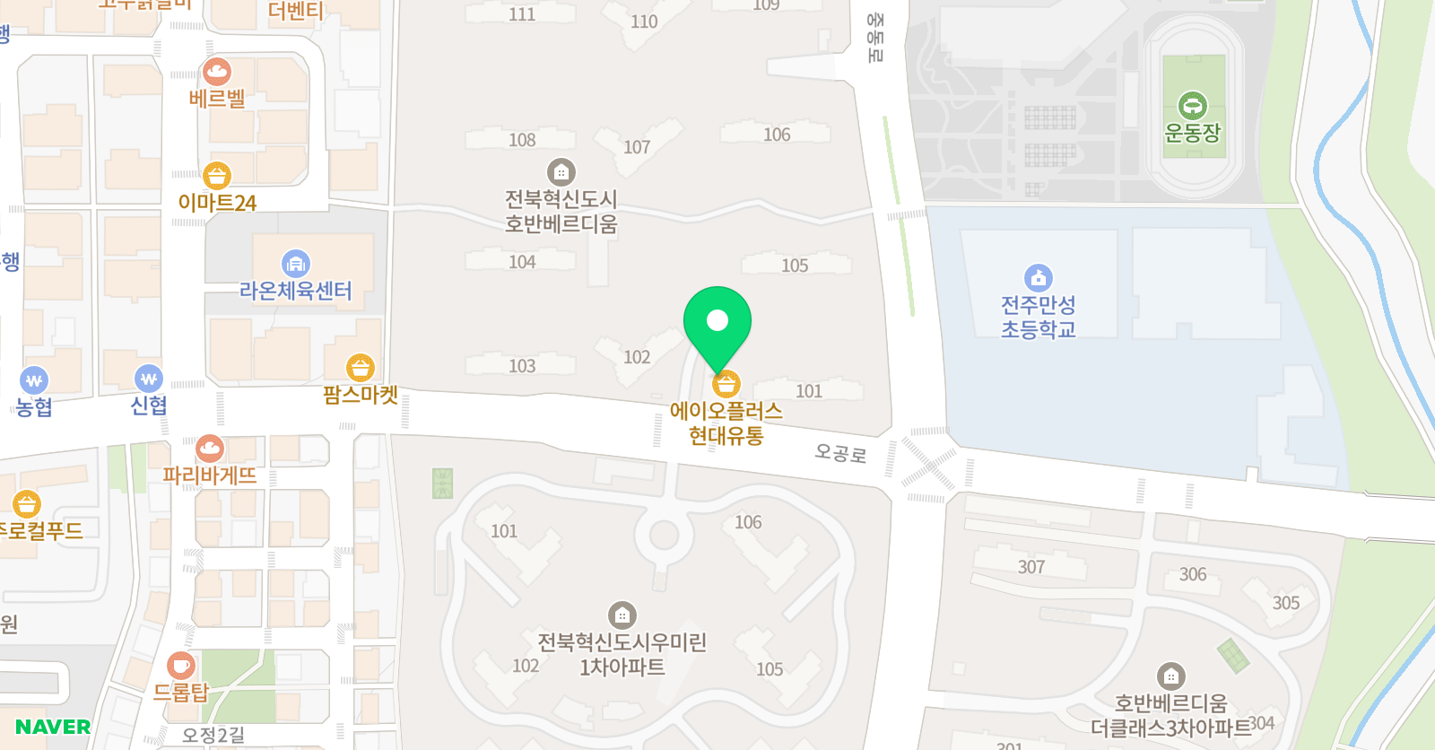 윤선생 영어숲 전주혁신센터 위치