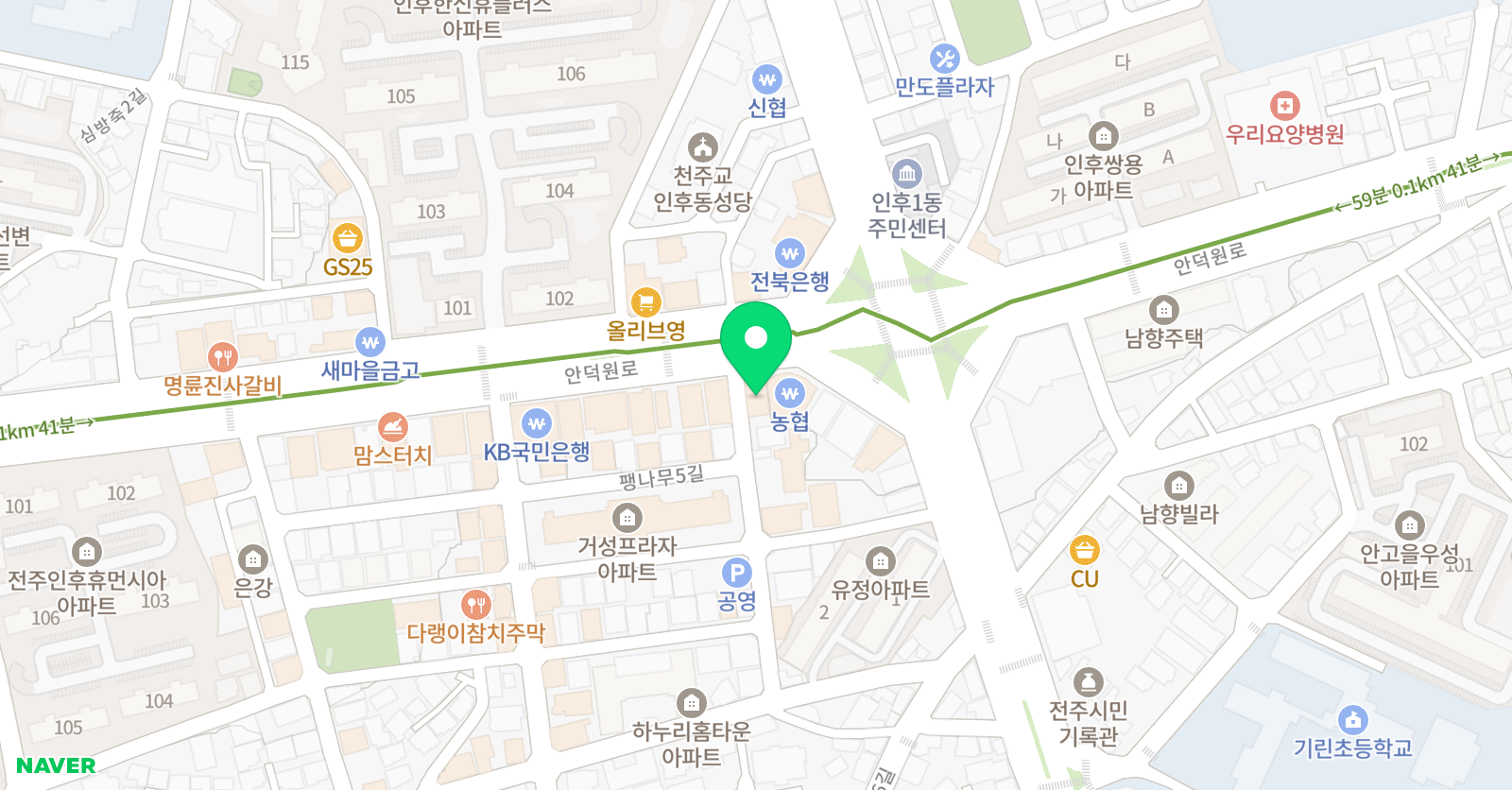 멋짐 킥복싱무에타이 인후2관 위치