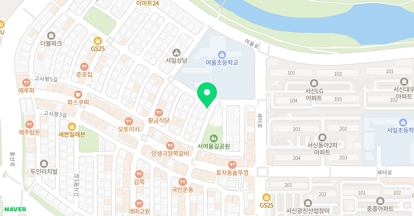 윤선생 영어숲 서신어학원 위치