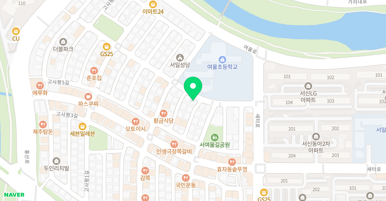 리드인 여울점 위치
