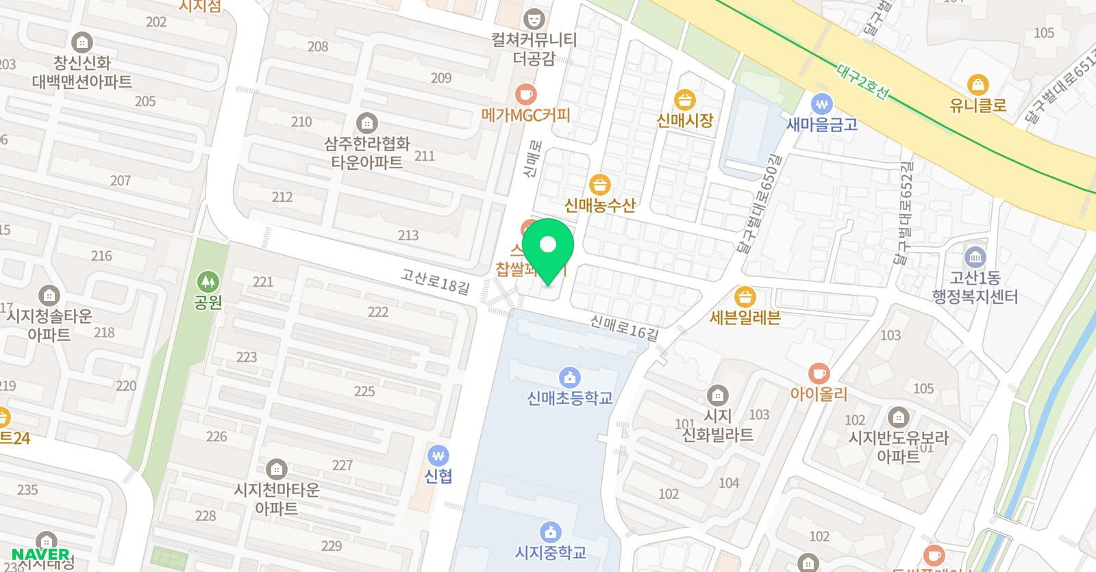 생각 수학학원 위치