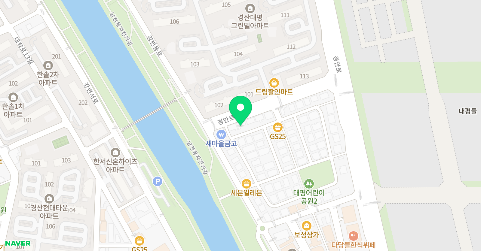 YH 영어수학학원 위치