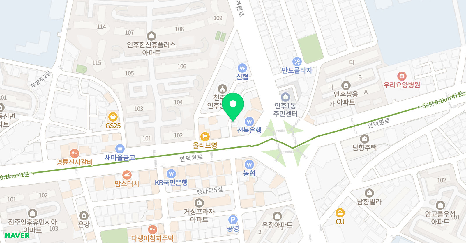 인후 수학학원 위치