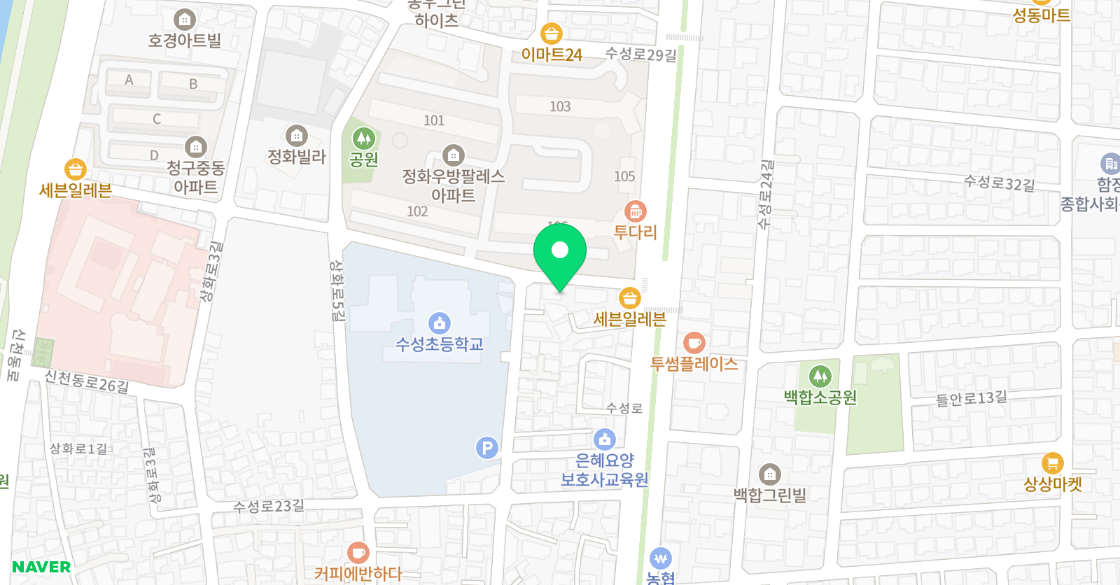 마스터송즈 태권도 위치