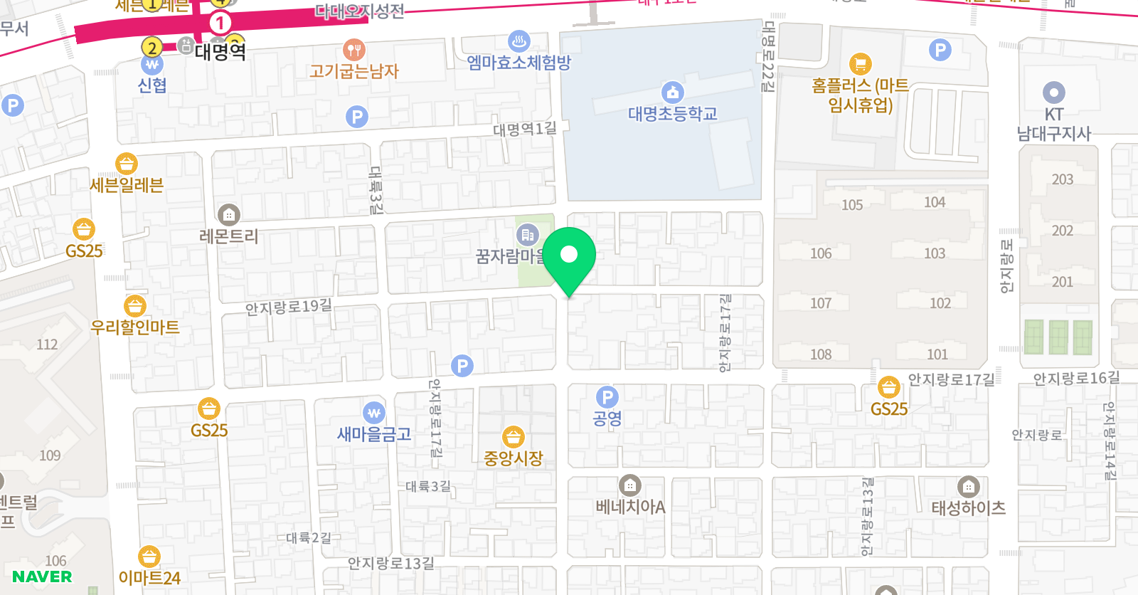 딱풀리는 수학교습소 위치