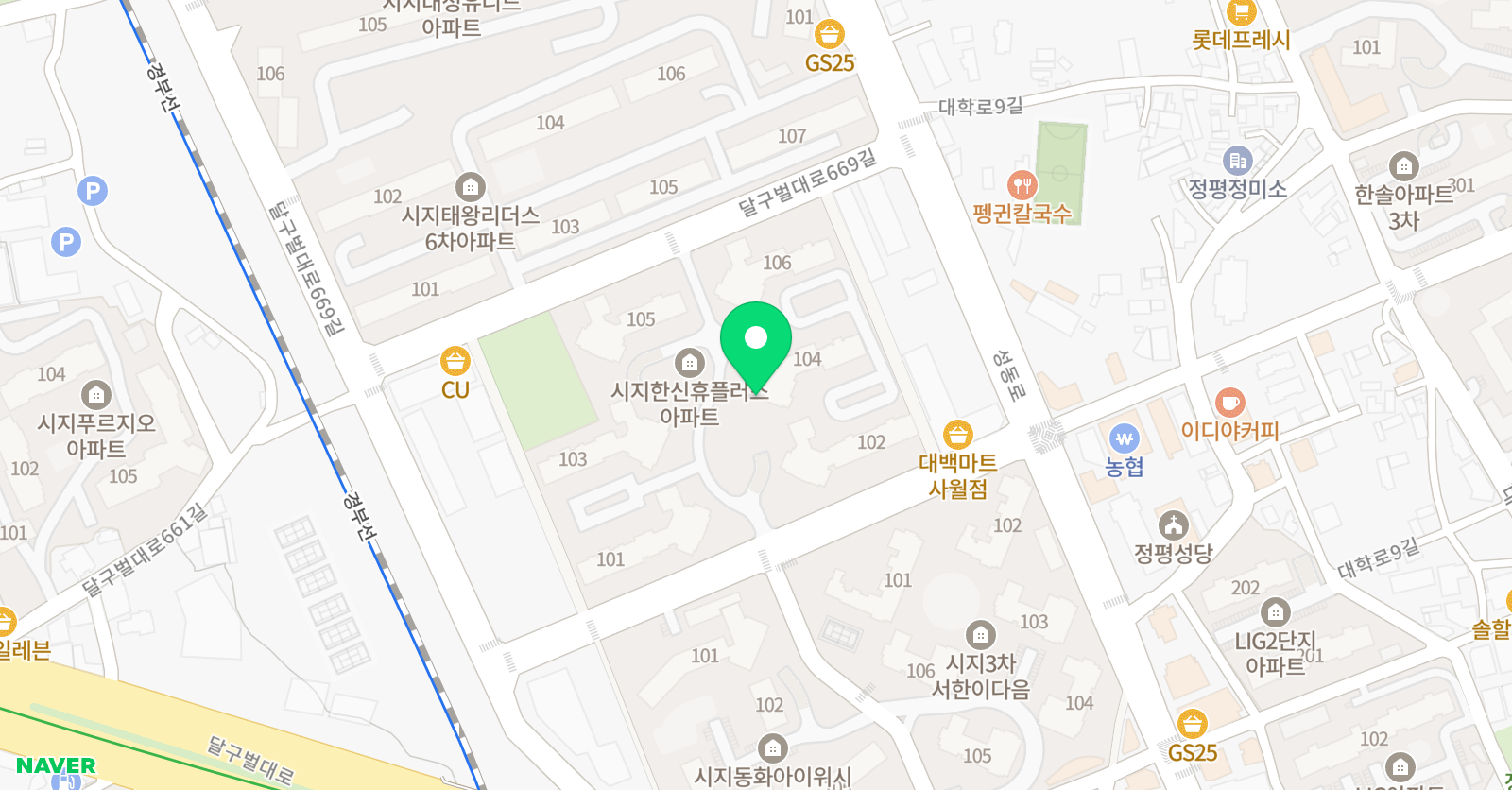 뮤엠 영어 한신휴플러스 네스트 위치