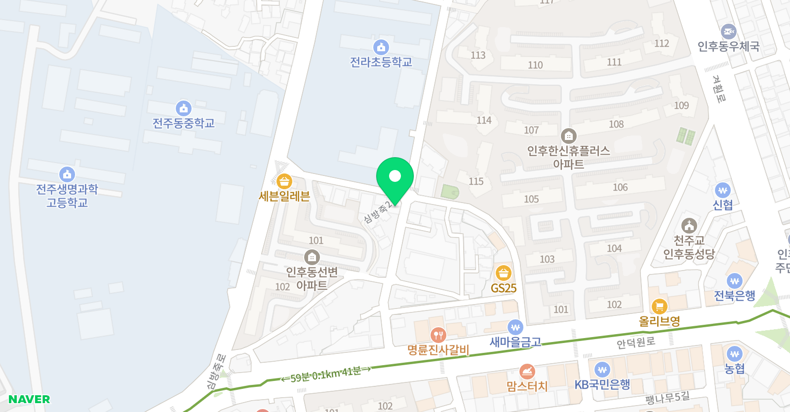 수담 플러스 수학학원 위치