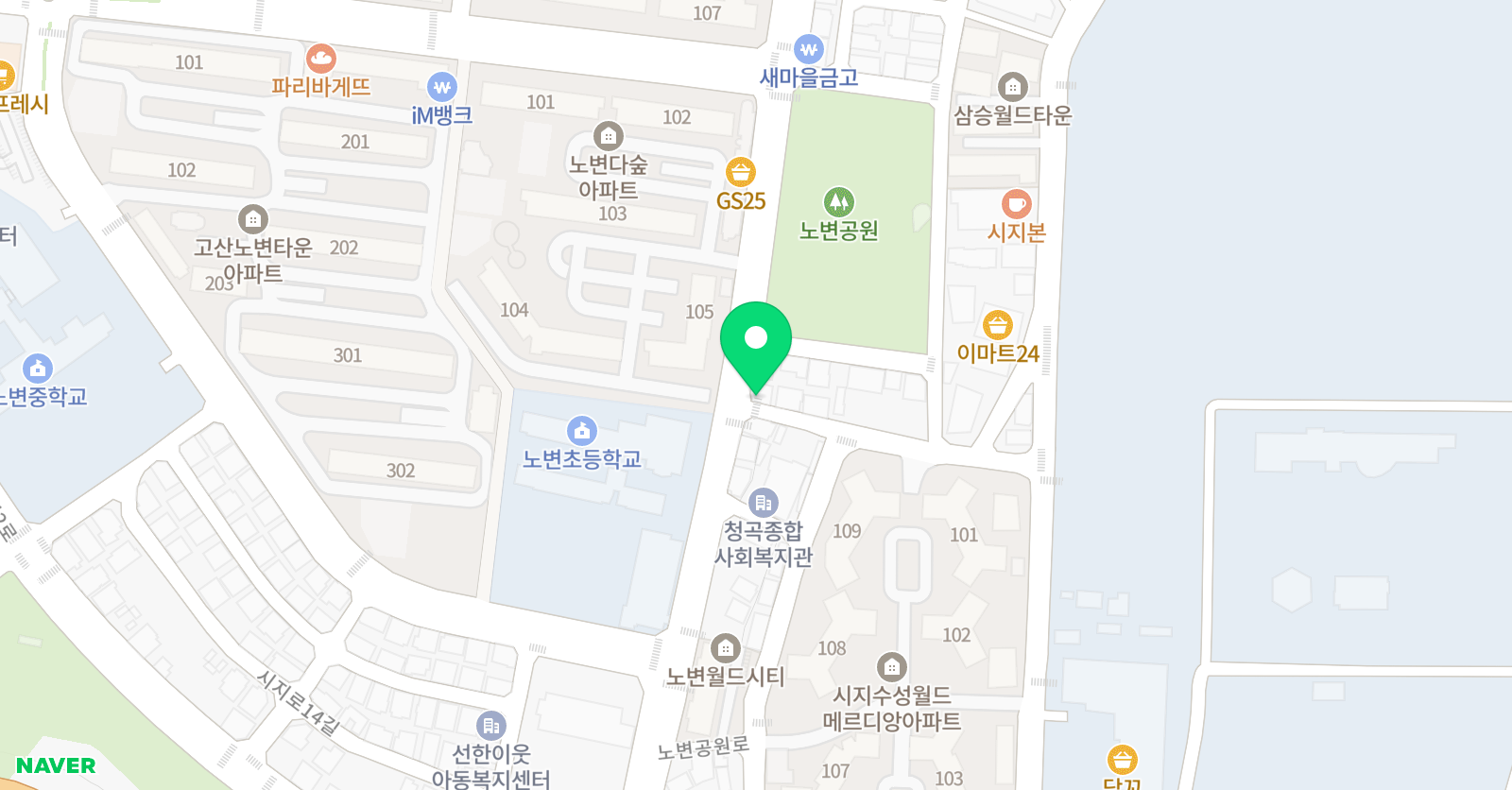 기탄 사고력교실 시지노변초점 위치