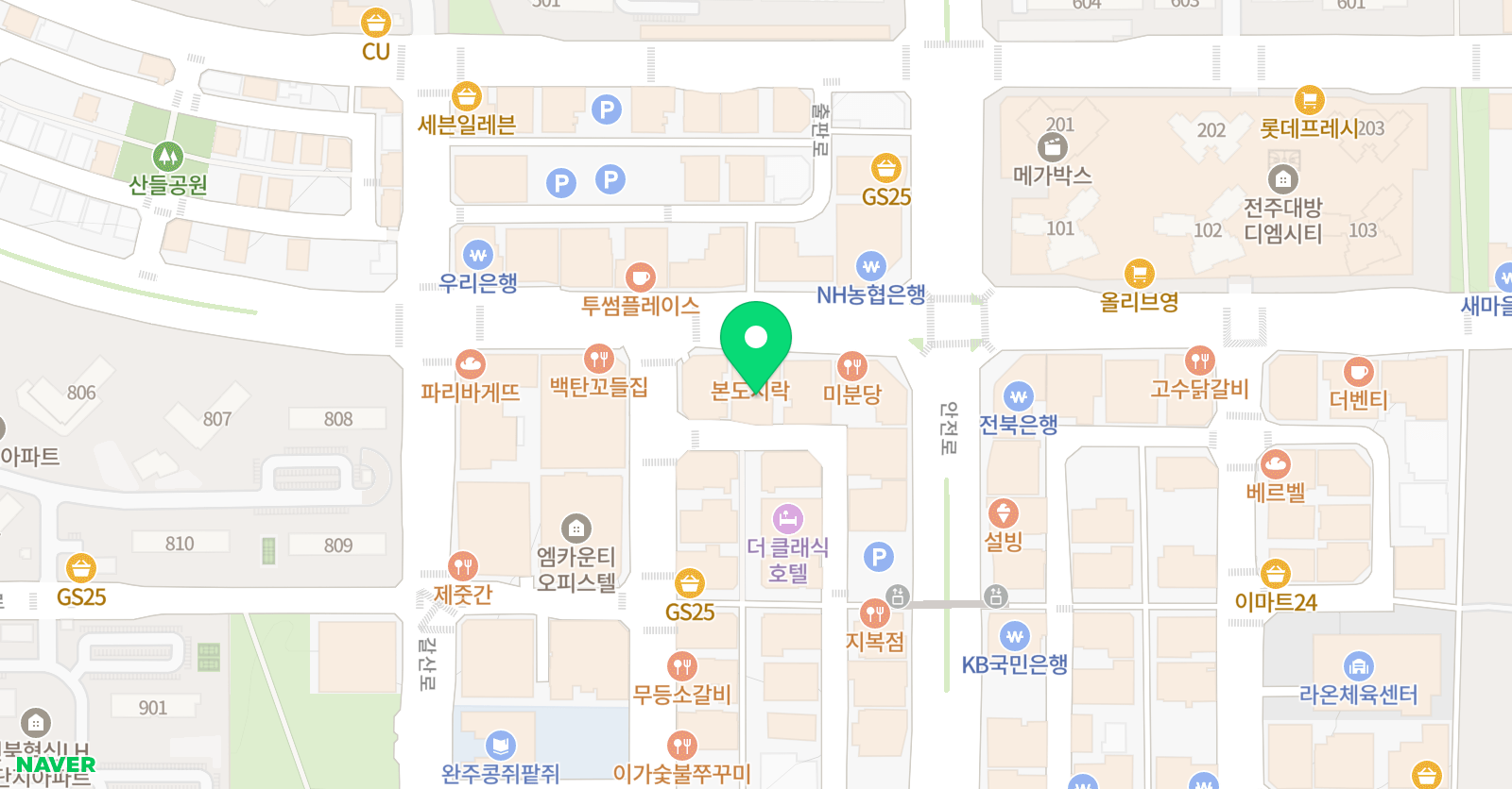 디아트댄스스튜디오 전북혁신점 위치