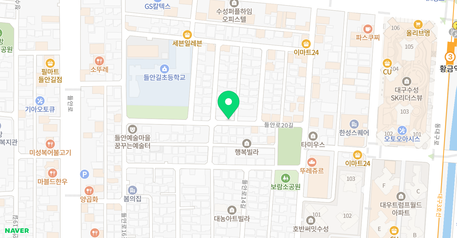 뮤엠 영어 들안길초캠퍼스 위치