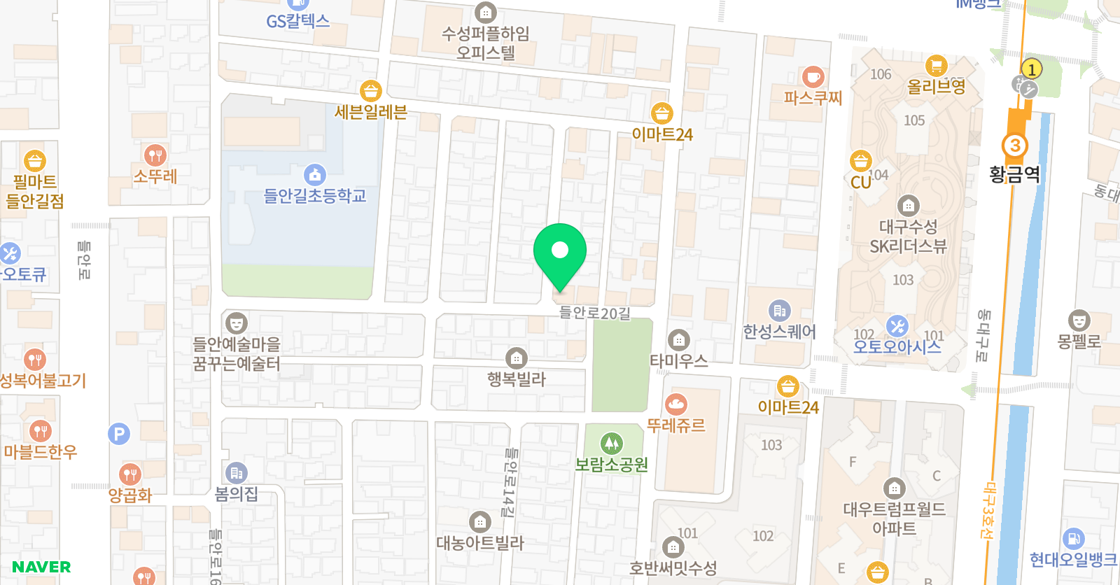 책나무 학원 들안길점 위치
