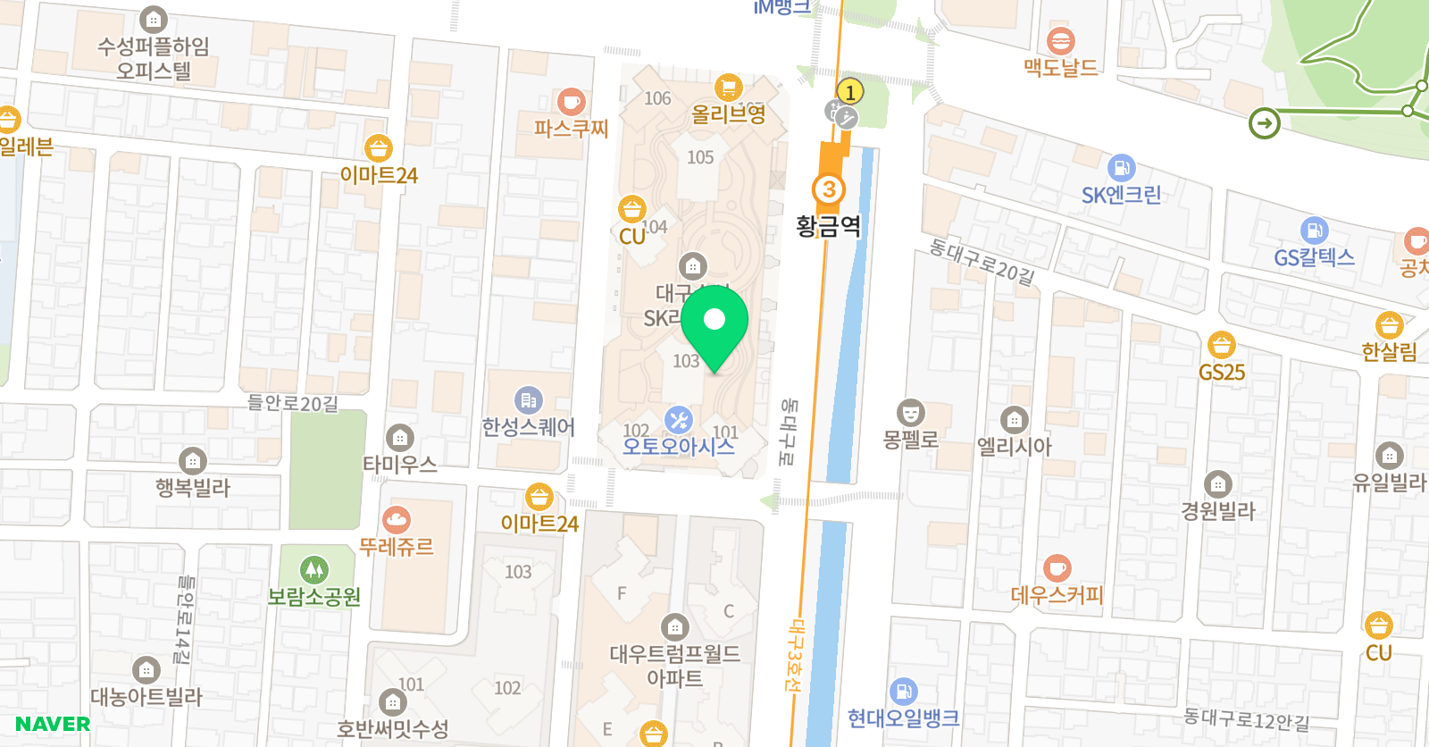 SK뷰 음악학원 위치