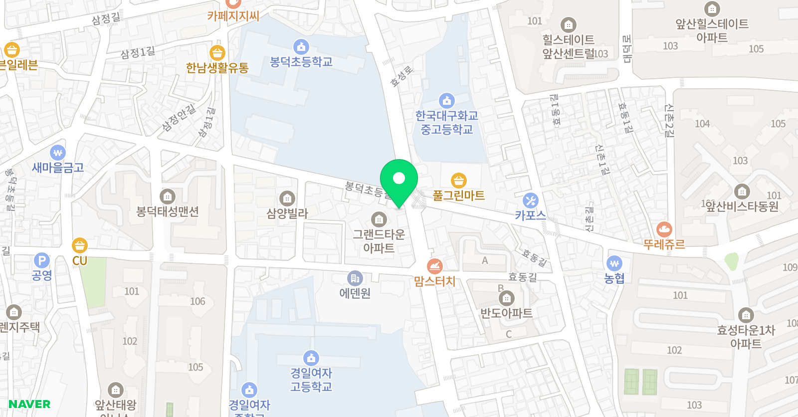 뮤엠 영어 봉덕점 위치