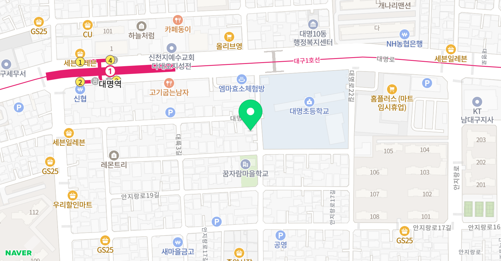 푸르넷 대명 공부방 위치