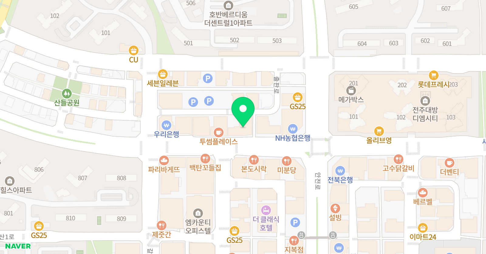 전주혁신독서논술 문어랑독서학원 위치