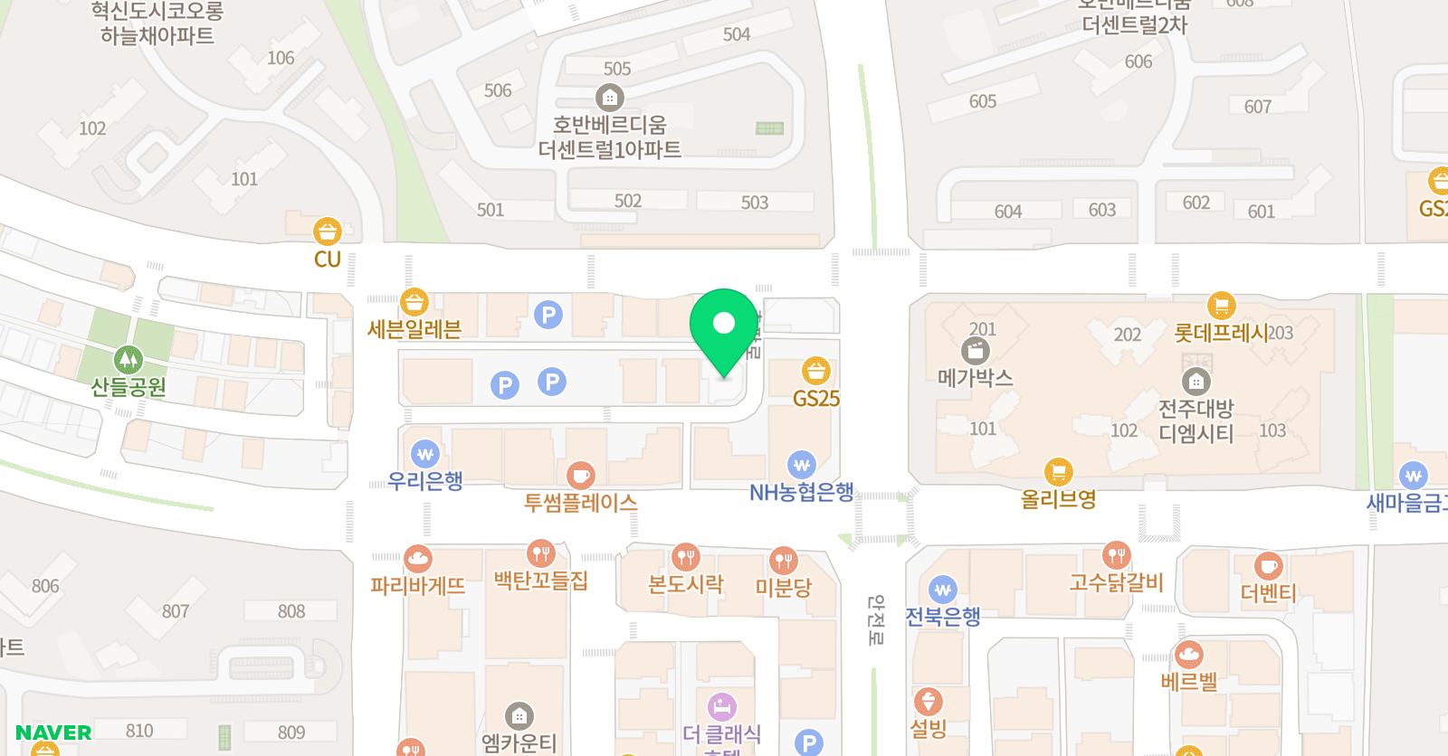 리드앤톡 영어도서관 전북전주갈산센터 위치