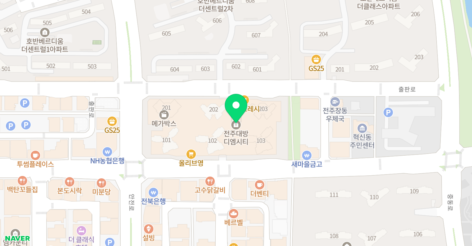 제로백 수학학원 위치