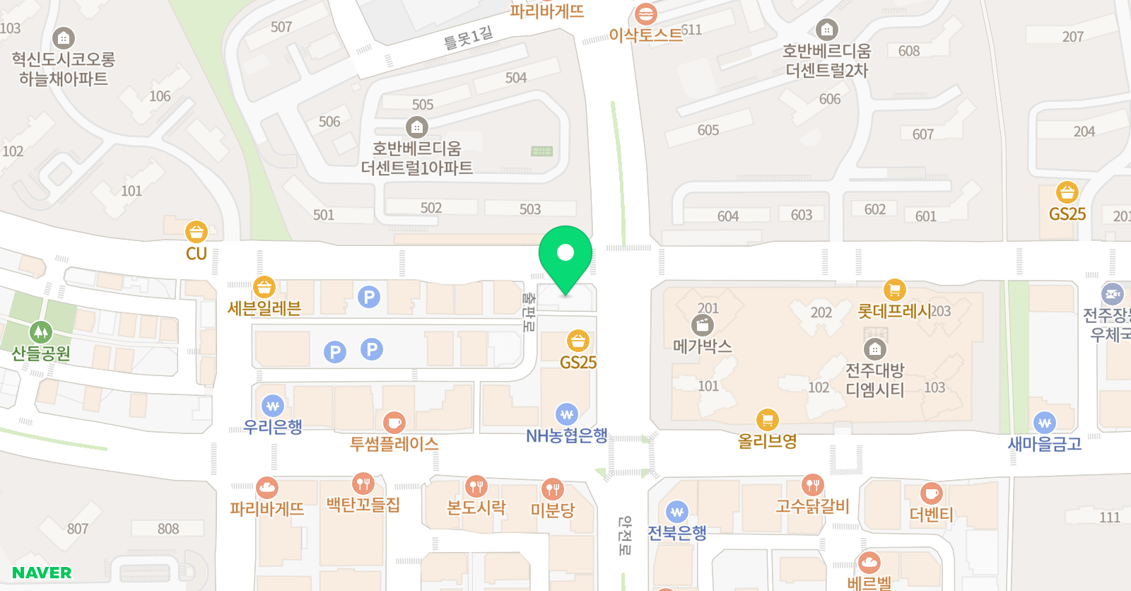 스카이코어 위치