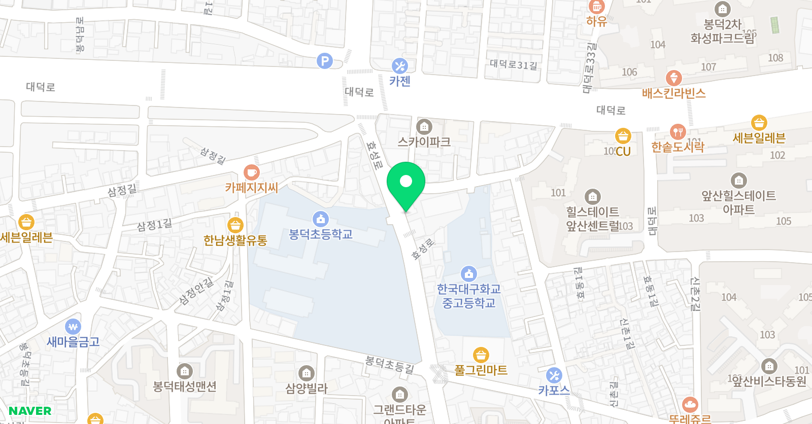 금잔디 수학교습소 위치