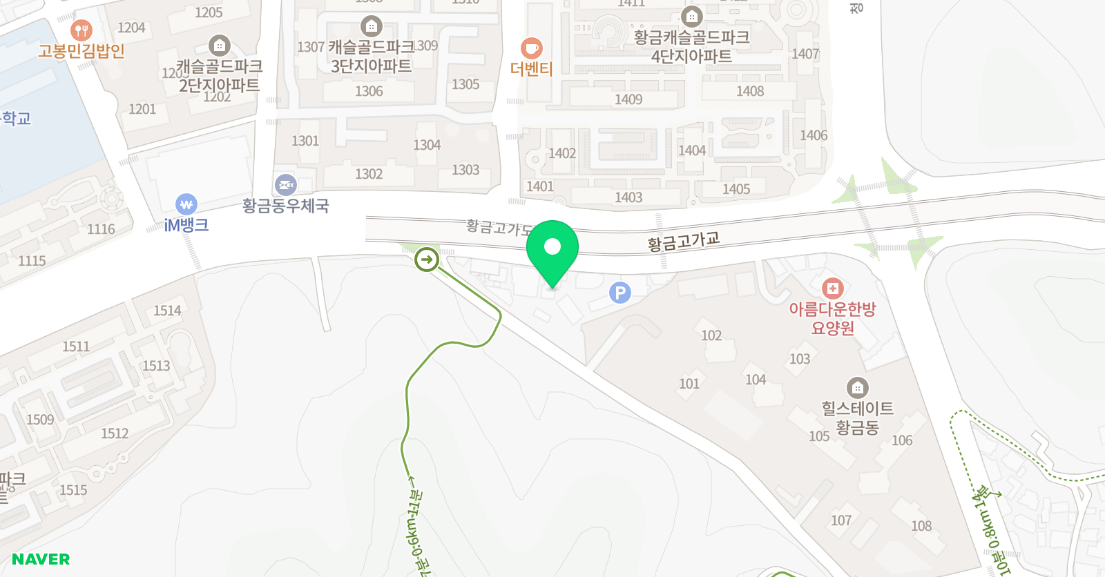 서용시그니처 황금동 위치