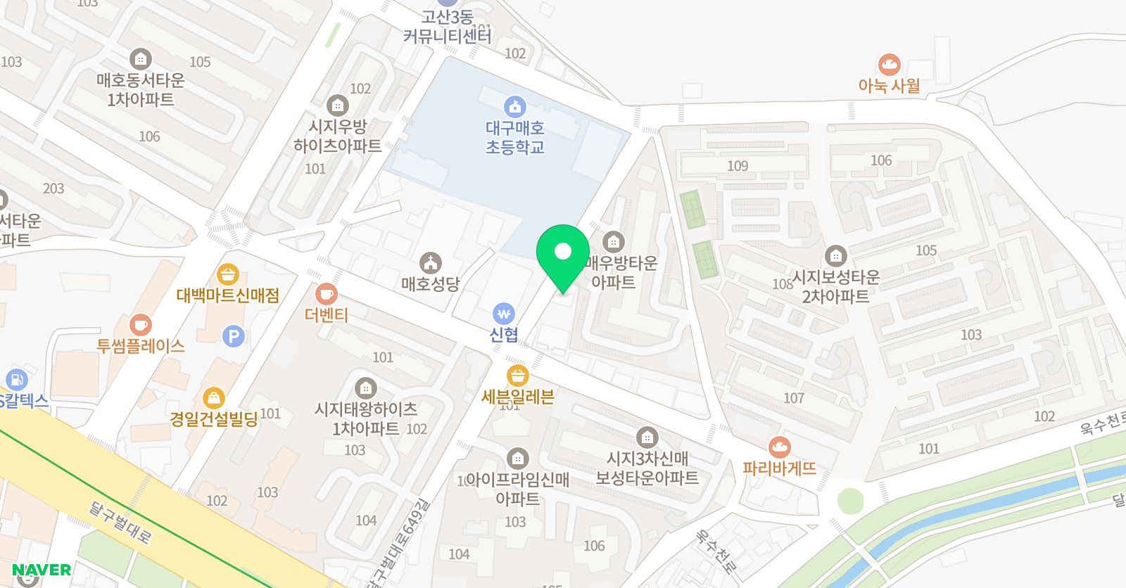 JnB 음악학원 대구신매1관 위치