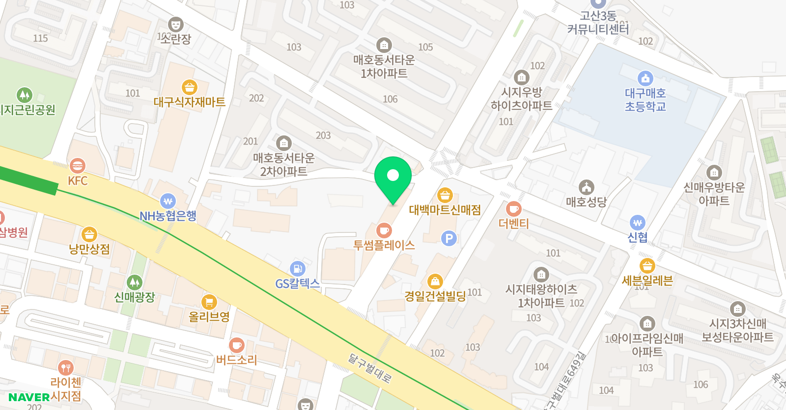 미술로생각하기 대구수성시지센터 위치
