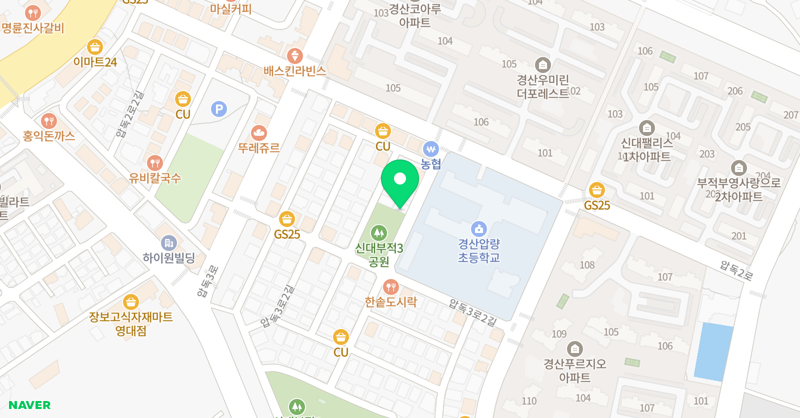 스마트해법 수학 압량초점 위치