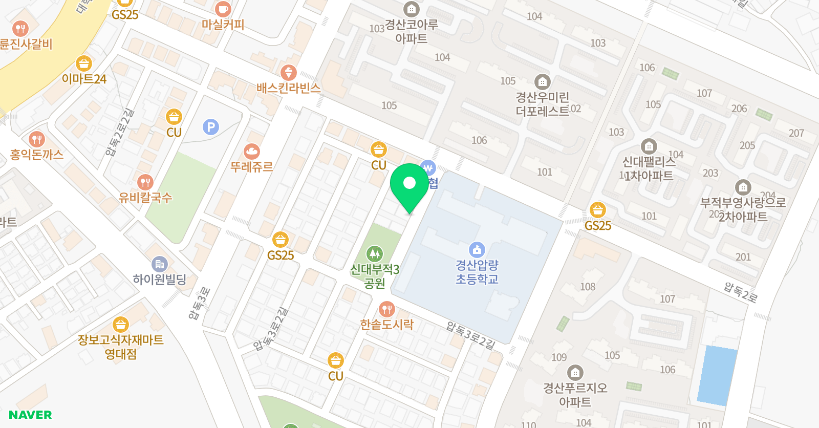 능률주니어랩 압량캠퍼스 위치